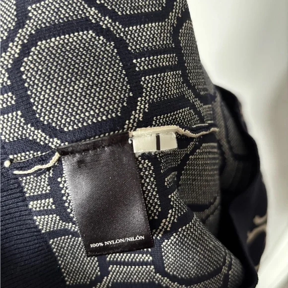 Ann Taylor navy blue and Cream Geometric Cardigan in size medium - Picture 5 of 6